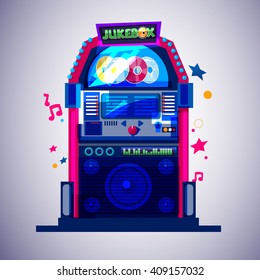 Jukebox. Music Concept - Vector Illustration