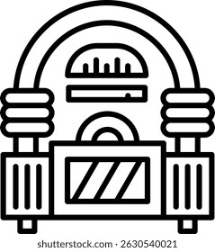Jukebox Nuevo Vector de diseño de iconos creativos