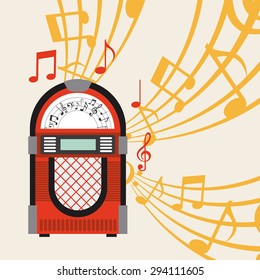 jukebox poster design, vector illustration eps10 graphic 