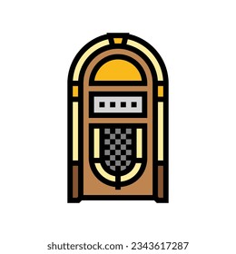 jukebox retro music color icon vector. jukebox retro music sign. isolated symbol illustration