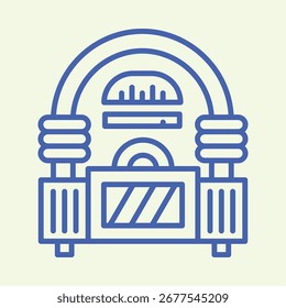 Jukebox trendy artwork design useful creative vector Illustration beauteous colorful background.eps