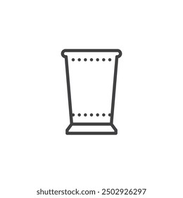 Julep Cup line icon. linear style sign for mobile concept and web design. Julep cup outline vector icon. Symbol, logo illustration. Vector graphics