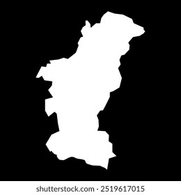 Julfa district map, administrative division of Azerbaijan.