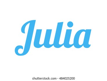 Julia female name vector background