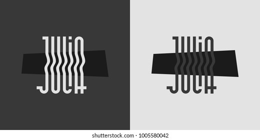 Julia logo, monogram,vector