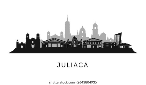 Juliaca Skyline Cityscape Silhouette Peru.