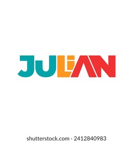 JULIAN name lettering typhography text illustration vector