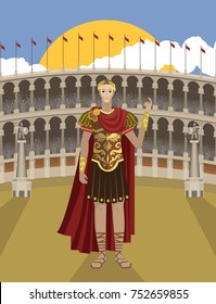 julius caesar great roman emperor and general in rome coliseum