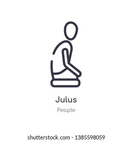 julus outline icon. isolated line vector illustration from people collection. editable thin stroke julus icon on white background