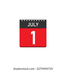 Diseño de concepto del 1 de julio. Ilustración vectorial.