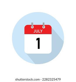 July 1 Concept Design. Vector Illustration.