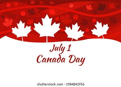 July 1, Happy Canada Day Vector Illustration. Suitable for greeting card, poster and banner.