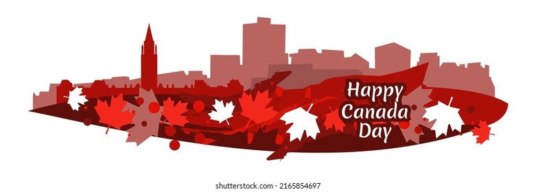 July 1, Happy Canada Day Vector Illustration. Suitable for greeting card, poster and banner.