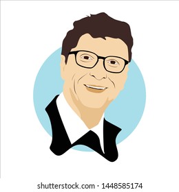 July 10, 2019 : A Vector Illustration Bill Gates