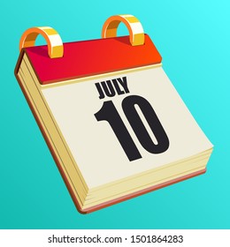 July 10 on Red Calendar