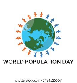 july 11 - world population day. World population day vector. Vector illustration,banner or poster of world population day.

