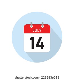 July 14 Concept Design. Vector Illustration.
