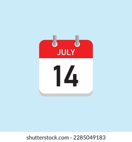 July 14 Concept Design. Vector Illustration.