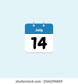 July 14th: Calendar Date Image