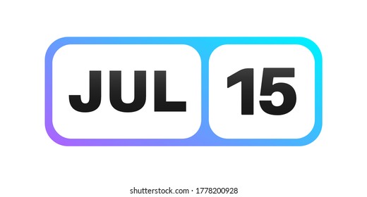 July 15th date on a single day calendar page.