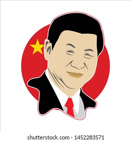 July 16, 2019 : A Vector Illustration President China Xi Jinping