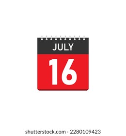 July 16 Concept Design. Vector Illustration.