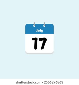 July 17th: Calendar Date Image