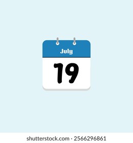 July 19th: Calendar Date Image
