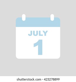 JULY 1,calendar icon.