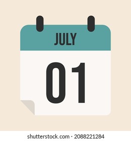 página del 1 de julio, vector
