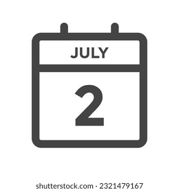 July 2 Calendar Day or Calender Date for Deadline or Appointment