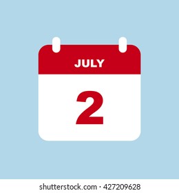 JULY 2 calendar Icon.