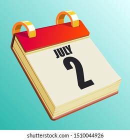 July 2 on Red Calendar