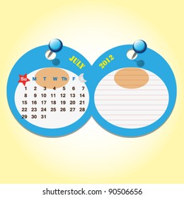July 2012 Calendar