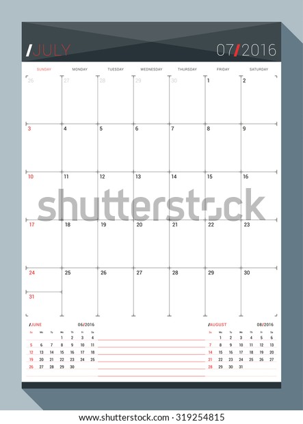 3 Month Calendar 2016 Template from image.shutterstock.com
