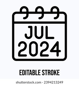 July 2024 Calendar, Vector Calendar.
