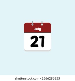 July 21st: Calendar Date Image