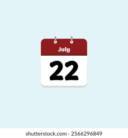 July 22: Calendar Date Image