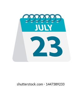 July 23 - Calendar Icon - Vector Illustration