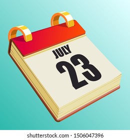 July 23 on Red Calendar