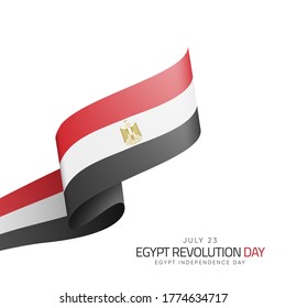 July 23 Revolution, Independence day of Egypt Greeting Card - Egypt flag svg