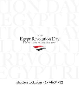 July 23 Revolution, Independence day of Egypt Greeting Card - Egypt flag