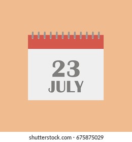 July 23.Calendar icon.