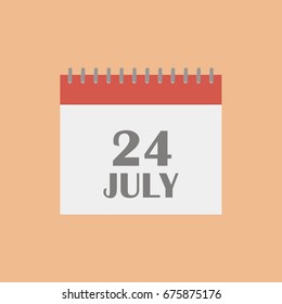 July 24.Calendar icon.