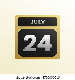 24 de julio en una página de calendario de un solo día.