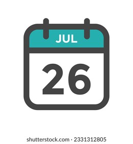 July 26 Calendar Day or Calender Date for Deadline or Appointment