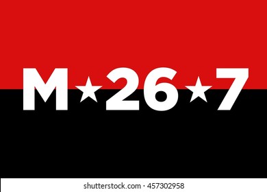 The July 26 Movement in Cuba. logo vector.