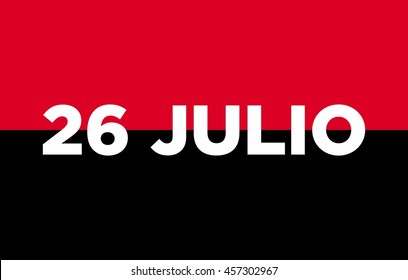 The July 26 Movement in Cuba. logo vector.