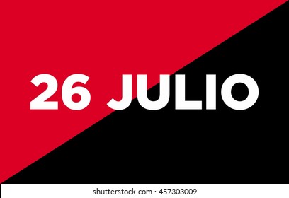 The July 26 Movement in Cuba. logo vector.