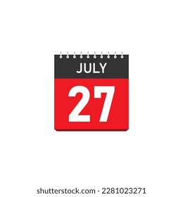 July 27 Concept Design. Vector Illustration.